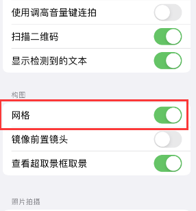 徐水苹果手机维修网点分享iPhone如何开启九宫格构图功能 