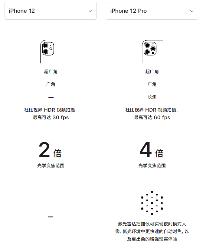 徐水苹果手机维修分享苹果 iPhone 12 与 iPhone 12 Pro 选哪款 